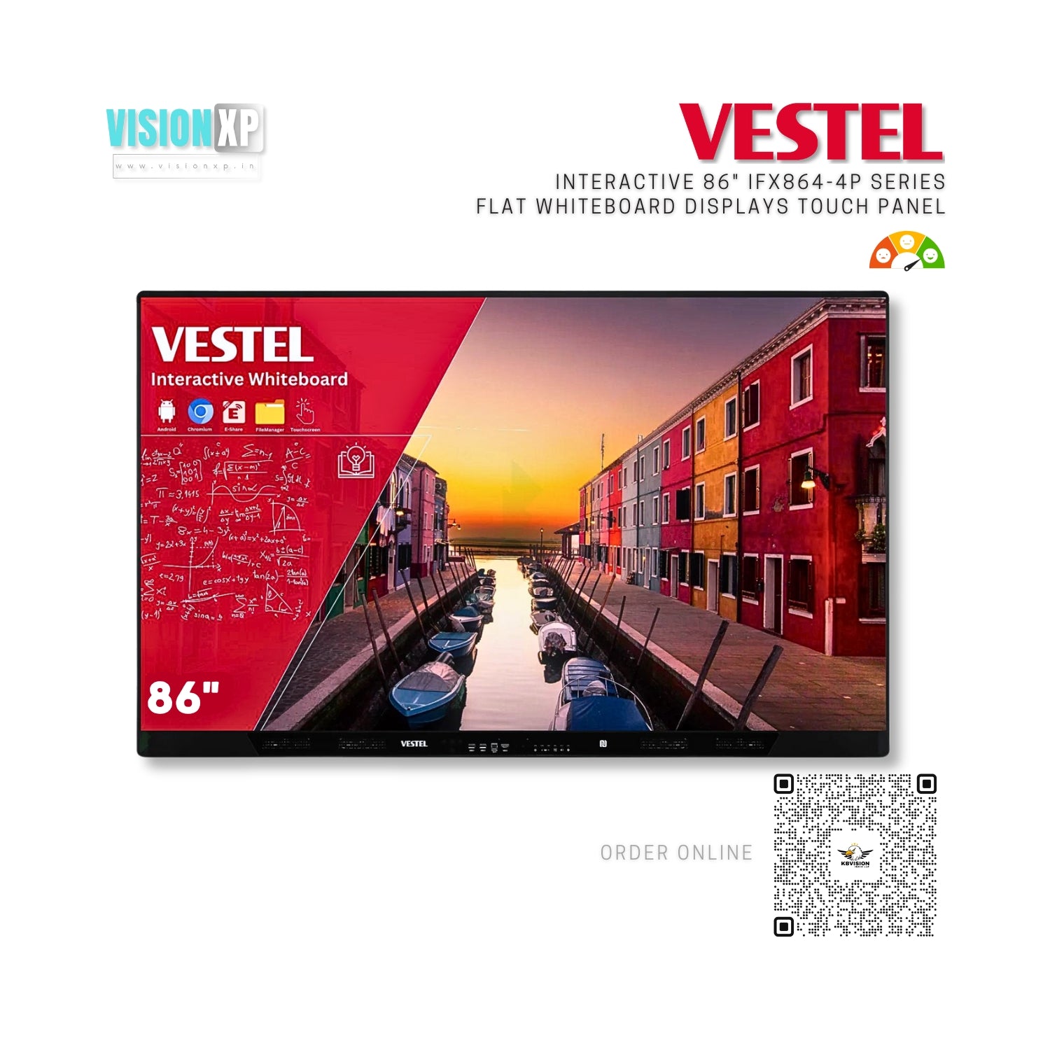 Vestel IFX864-4P Series 86” Interactive Flat Touch Panel Display Vestel IFX864-4P Series 86” Interactive Flat Touch Panel Display